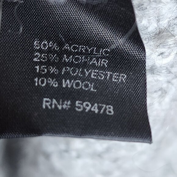 Silvia Novelli Gray Mohair Wool Blend Boucle Texture Longline Full Zip Cardigan - Picture 7 of 9